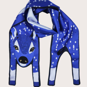 Foulard Soie bambi bleu Cléo Ferin Mercury Londre