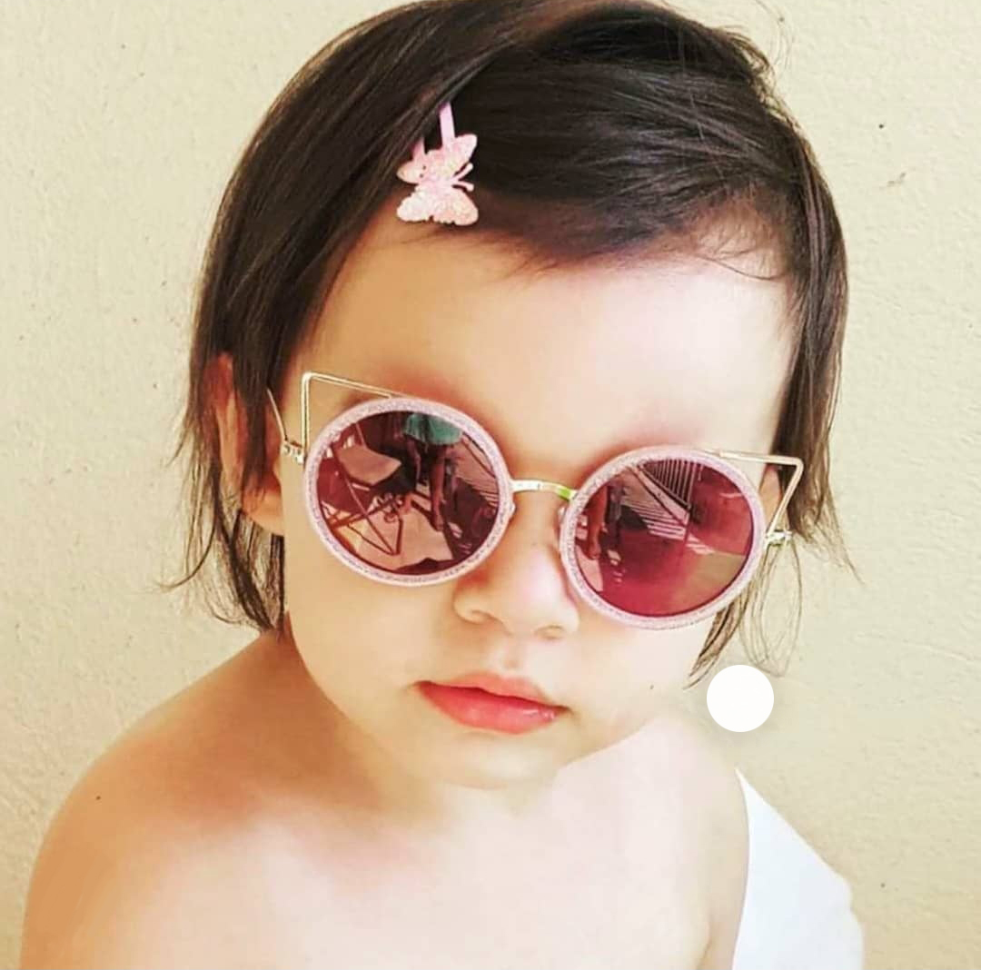 Lunette de soleil petit chat rose pour enfant