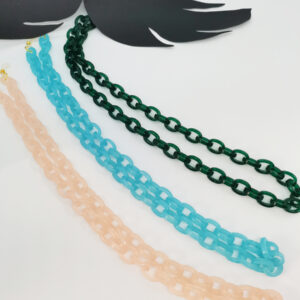 Chaîne de lunettes acétate vintage noir vert bleu rose