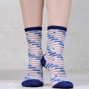 Chaussettes transparentes élégantes SHINJUKU BLUE - bijoux de pieds