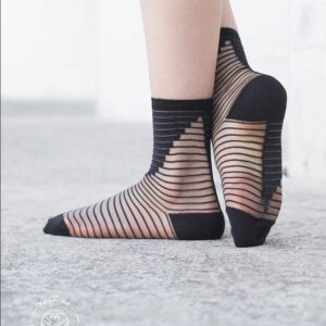 Chaussettes transparentes élégantes SHIBUYA BLACK- bijoux de pieds