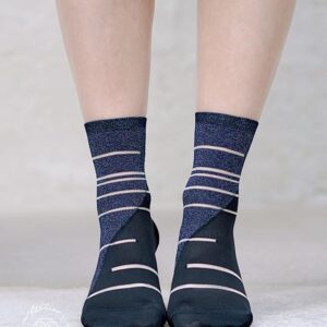 Chaussettes transparentes élégantes TATE MODERN BLUE - bijoux de pieds