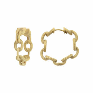 BOUCLES D'OREILLES ARIANE 30MM Collection constance plaqué or mat