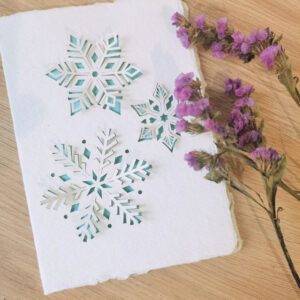 Carte de voeux 3D Carte pliante neige en papier fait main