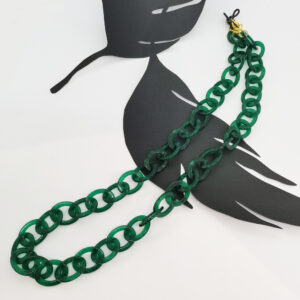 Chaîne de lunettes ovale vert, cadeau idéal pour elle