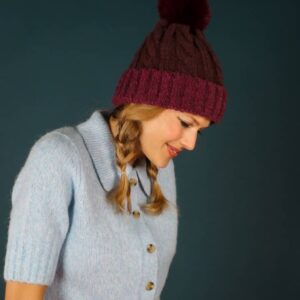 Bonnet chaud couleur bordeau