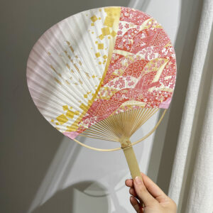 Eventail rond rose