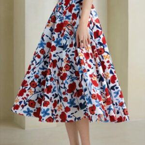 Jupe coquelicot pur coton