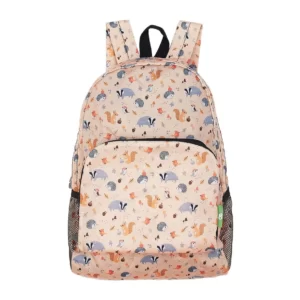Sac à dos pliable léger Eco Chic petits animaux en matière recyclée