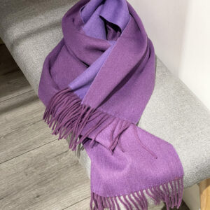 Echarpe bicolore pure laine violet et lila