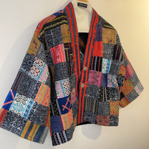 Veste patchwork réversible pur coton fait main