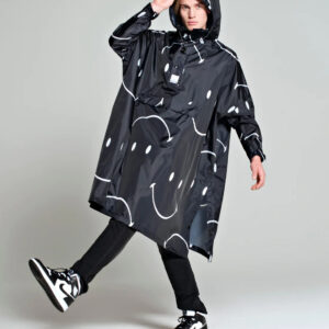 Poncho de pluie smile noir
