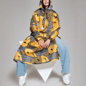 Poncho de pluie smile Jaune