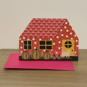 Carte maison découpée inspiration artiste Japonais Yayoi