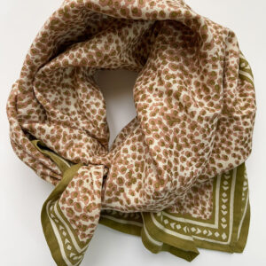 Foulard pur coton motifs fait main