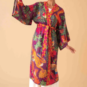Robe kimono mauve