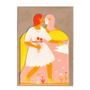 Carte Coeur Concertina Deux Femmes