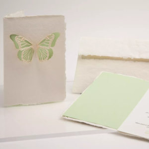 Papillon - carte pliée en papier fait main