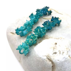BOUCLE D'OREILLE SAKURA PETROLE