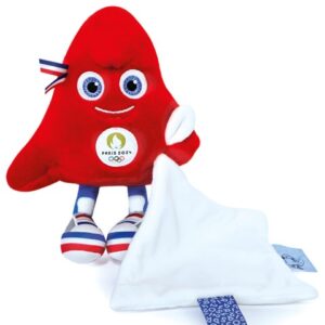 Peluche mascotte JO 2024 avec Doudou - 22 cm
