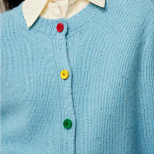 Cardigan/veste Galexie bleu en racoon