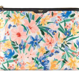 Housse tablette/ipad fleurs satin WOUF