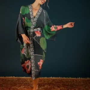 Robe kimono Peony pivoine