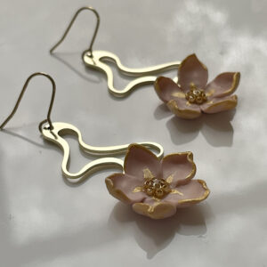 Boucle d'oreille fleurs fait main