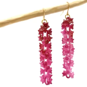 Boucles d'oreilles SAKURA fuchsia