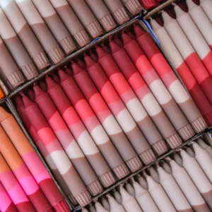 Bougies effilées - Ambiance automnale/Bourgogne/Fuchsia/Beige