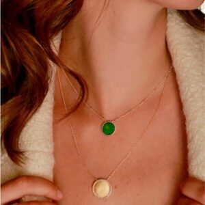 Collier HERA - Laque Verte Collection constance