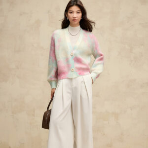 Veste couleurs douces en mohair