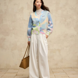 Veste couleurs douces en mohair