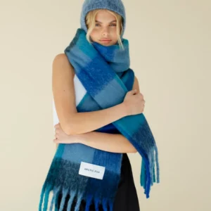 L'écharpe Reykjavik - 100 % recyclée bleu