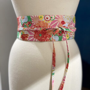 ceinture japonaise en coton fleurs printanières