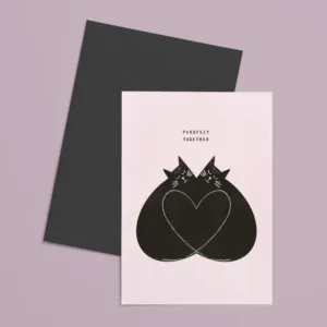 Carte pour chat Purr-fect together